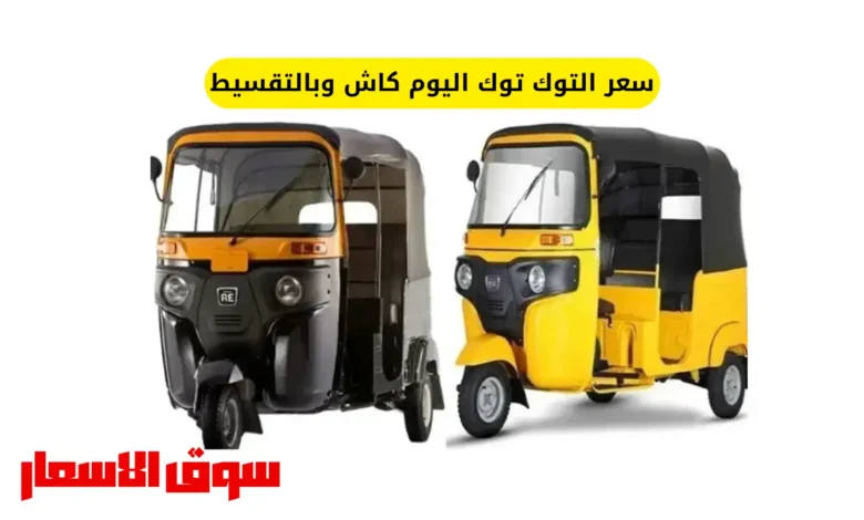 سعر التوك توك اليوم كاش وبالتقسيط