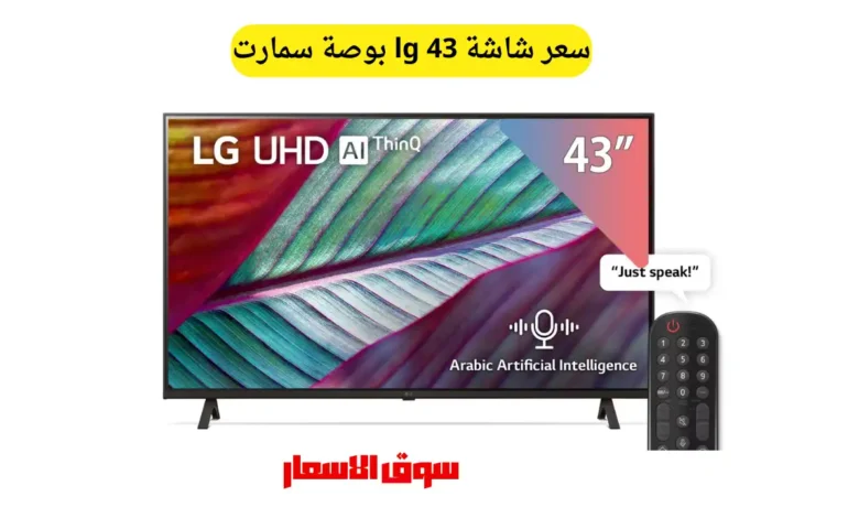 سعر شاشة lg 43 بوصة سمارت