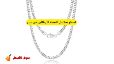 اسعار سلاسل الفضة الايطالى فى مصر