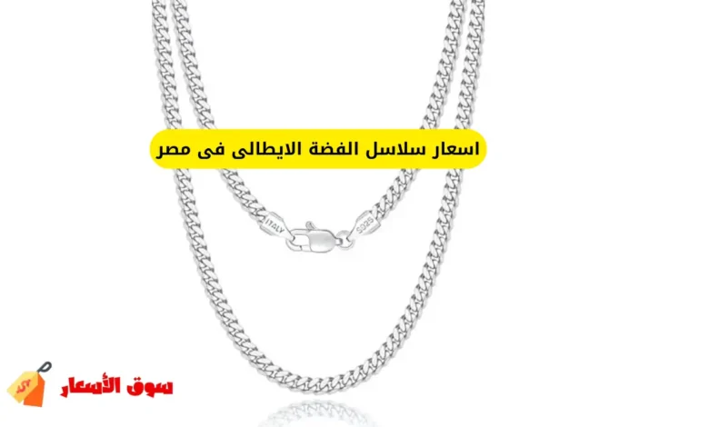 اسعار سلاسل الفضة الايطالى فى مصر