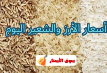 أسعار الأرز والشعير اليوم
